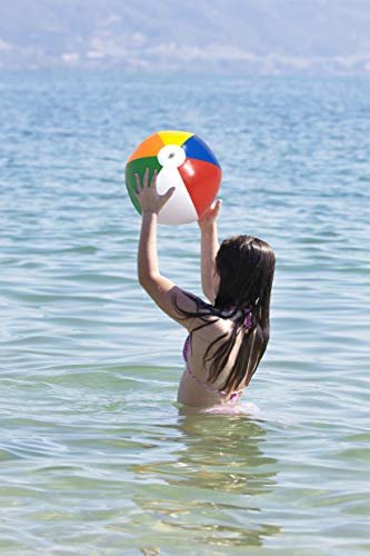 image for Beachgoer 20-Inch Bulk Pack of 12 Inflatable Rainbow Color Beach Balls