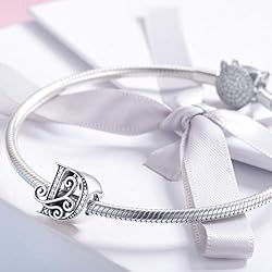 BETTY&SARAH 925 Sterling Silver Letter D Charms for