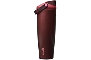 Owala FreeSip Sway Insulated Stainless Steel Water Bottle with Two-Way Spout, Built-In Straw and Bucket Handle, Made for Travel, School, and Sports, 40oz, BPA Free, Leak Proof, Black Cherry