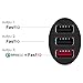 Luxebell 42W Universal 3 Ports USB Quick Charge 2.0 Car Charger Adapter(2 ports 2.4V/5A + 1 port DC 12V/1.5A 9V/2A 5V/2A) Compatible for Samsung S5 S6 iPhone 6 6s (3 Ports charge)