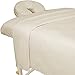 ForPro Premium Flannel 3-Piece Massage Sheet Set for Massage Tables, Includes Flat, Fitted Sheet, and Fitted Face Rest Cover, Natural