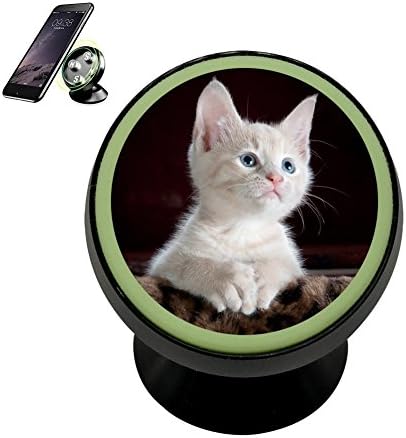 Cute Cat Cub Magnetic Phone Car Mount Holder Noctilucent Mobile Cradle Stand Universal 360 Rotating Car Dashboard Support Cell Phone Kit Gadget