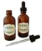 2 OZ (60 ML) AMBER GLASS BOTTLES DROPPERS Multipurpose great for light-sensitive liquids, essential oils. Use in bath, kitchen AND laboratory. BONUS - designed decorative stickers included. 5-PACK