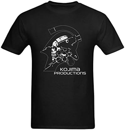 Men's Kojima Productions White and Black Logo Fashionable T Shirt