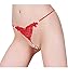 Ru Sweet Women's Open Crotch Lingerie Panty with Imitation Pearl Thong