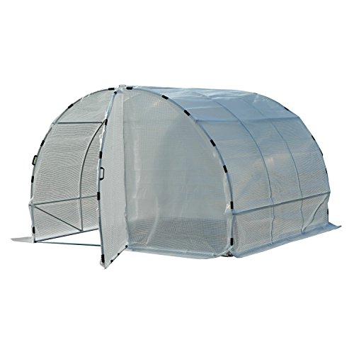 White Greenhouse 9.5′ x 9.5′ x 6.5′ Walk In Outdoor Plant Gardening