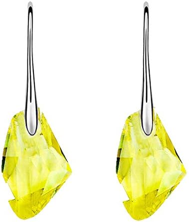 Womens Austrian Crystal Stone Dangle Earrings Yellow XDEP06