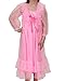 Laura Dare Big Girls Frilly Peignoir Nightgown and Robe Set w Scrunchie, 7-14