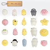 Lumiparty Mini Mochi Squishies, 20 PCS Soft Relief Stress Toys for Adults Kids Youths Cute Animals Mini Squeeze Favors Sets Birthday Party Gift