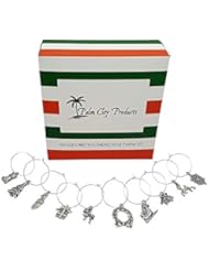 Christmas Themed Wine Charms