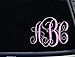3 Letter Classic Monogram Decal. Choose Color and Size Metallic Chrome and Glitter Vinyl Available. Perfect for Car Windows, Cups, Laptop, Water Bottle, etc.