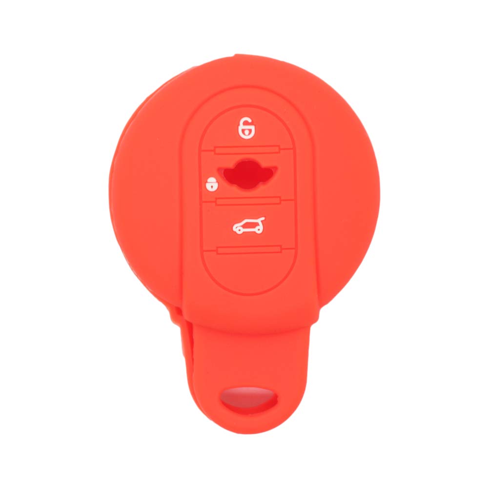 BROVACS Silicone Cover Protector Case Holder Skin Jacket Compatible with BMW Mini Cooper 3 Button Smart Remote Key Fob CV4906 Orange
