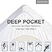 LEISURE TOWN Mattress Protector Queen 100% Waterproof Mattress Pad Cover Breathable Fitted 8-21 Inch Deep Pocket(Queen 60