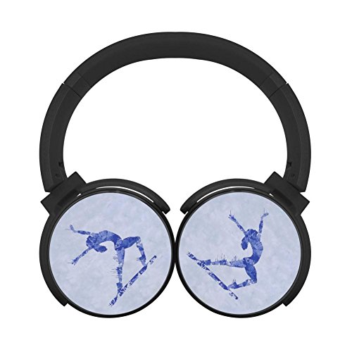 Noise Reduction Wireless Hifi Stereo Bass Over Ear Bluetooth Headphone Foldable Soft Memory Protein Earmuffs For Pc/Cell Phones/Tv 3.5Mm Plug,Print Dance,Black