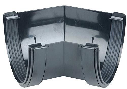 Osma 9T904B Deepline PVC-U 113mm 45 deg Angle in Black - Gutter Guttering 9T904