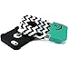 iPhone 5 Case, MagicMobile Hybrid Impact Shockproof Cover Hard Armor Shell and Soft Silicone Skin Layer [Chevron Pattern with Heart Anchor Design Color: Black - Turquoise ]