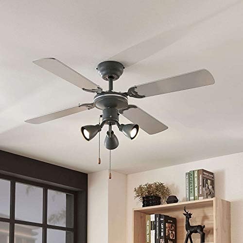 Lindby Deckenventilator mit Beleuchtung und Zugschalter leise | 2-in-1