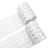 1000pcs adhesive (500 Pair Sets) 0.78in Diameter Sticky Back Coins Hook & Loop Self Adhesive Dots Tapes (White)