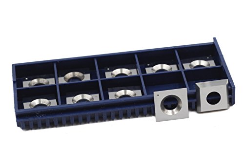15mm Square Shape With 4 straight Sides Carbide Cutter Inserts(15mm length X15mm widthX2.5mm thickness ) ,Pack of 10, Designed for Popular Spiral/Helical Planer Cutter Head Wood Working Turning