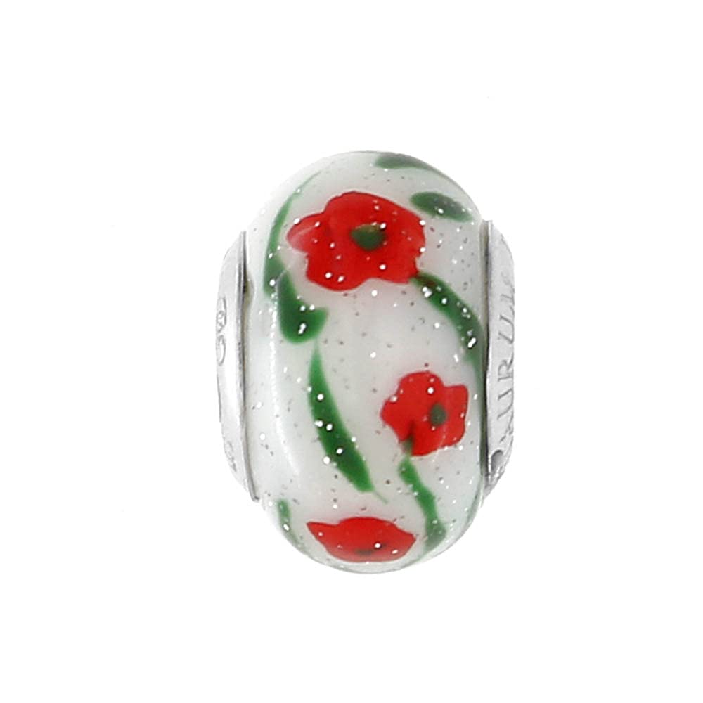 Venetiaurum - Original Murano glass and 925 sterling silver charm- Made in Italy Certified Jewel