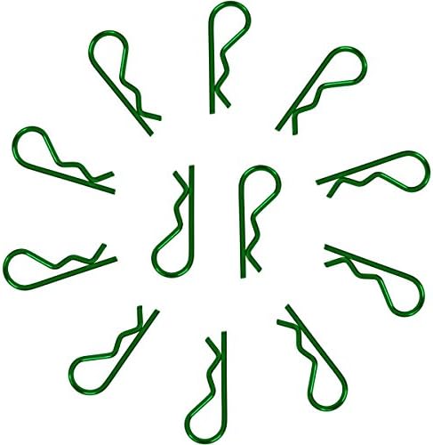 Green Body Clips Pins (12) for 1/8 Scale Traxxas ARRMA Team Associated Losi Redcat
