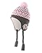 Home Prefer Toddler Girls Hats with Soft Fleece Lining Crochet Flowers Earflaps Hat Pink Peruvian Hat S