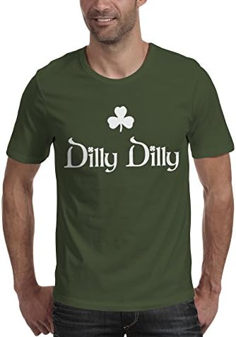 Inkeezy Men's Dilly Dilly ST. Patricks Day Irish Shamrock T-Shirt, Moss Large