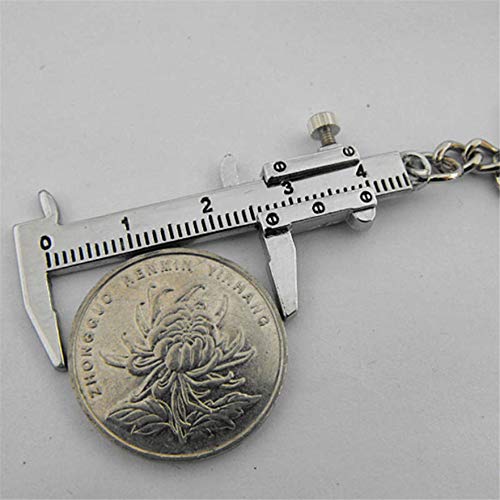 Airlove Fashion Mini Vernier Caliper Keychain Zinc Alloy 3D Movable