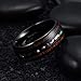 King Will Nature 8mm Tungsten Carbide Wedding Ring Inlaid with Real Wood & Colorful Fragments/Multicolor Opal Engagement Band