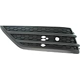 For Honda Pilot 2016 2017 2018 Bumper Cover Grille Driver Side | Front | w/Round Park Hole | Textured Black | ABS Plastic | Replacement For HO1038131 | 71107TG7A10