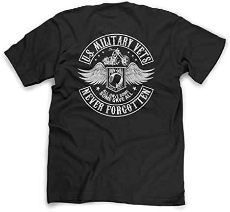 FreshRags POW USA Military Veteran Motorcycle Biker Men's T-shirt