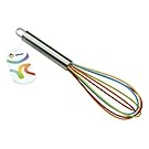 NEW COLOURFUL RAINBOW SILICONE WHISK SPLASH APOLLO 26cm by Apollo