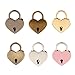 MagiDeal Set of 3 Vintage Heart Shape Padlock with Keys Suitcase Lock - Light Gold M