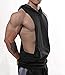Manstore Mens Workout Hooded Tank Tops Sleeveless Muscle Gym Hoodies with Kanga Pocket