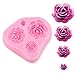Rose Molds 4 Set,Silicone Roses Flower and Leaves Fondant Molds for Candy Chocolate Sugarcraft Cake Decoration,Cupcake Topper,Polymer Clay,Crafting,Rose Leaf Resin Mold
