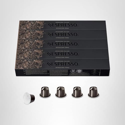 NESPRESSO CAPSULES ORIGINAL, ROMA, MEDIUM ROAST ESPRESSO, 50-COUNT ESPRESSO COFFEE PODS