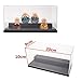 Acrylic Display case 7.9 x 3.9 x 3.5 inches for Action Figures Toy Vinylmation lot Any Minifigures Fuko Model Rock Stone Home Display (Black)