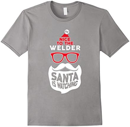 Mens Welder funny christmas shirt Medium Slate