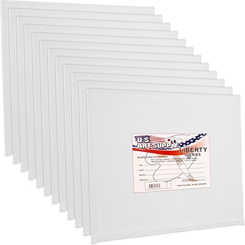 US Art Supply 8 X 8 inch Professional Artist Quality Acid Free Canvas