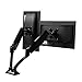 Fleximounts Dual Monitor Mount, Full Motion Adjustable Gas Spring Desk mounts for 10-27 inches Screens, Clamp or Grommet Desktop Support