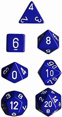 Chessex CHX25406 Dice-Opaque Blue/White Set