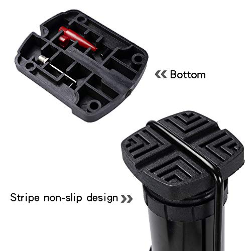 image for Rosoz Bike Pump Mini Bike Floor Pump Multifunctional High-Pressure Por