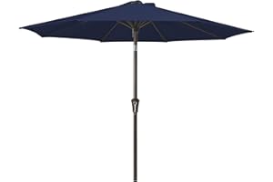 JEAREY 9FT Patio Outdoor Umbrella Outdoor Table Umbrella with Push Button Tilt and Crank