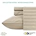 California Design Den Damask Sheets, 500 Thread Count 100% Cotton Bed Sheets King, Cooling Deep Pocket Striped Sheets Set, Soft & Breathable Luxury Hotel Quality - Brown