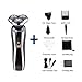 SURKER 3 In 1 Professional Electric Razor Shaver Men Rotary Shaver Cordless Hair Clippers Nose Hair Trimmer Wet and Dry With USB Rechargeable Sideburns Razor Waterproof-Best Gift for Dad,Boyfriend