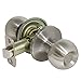 5 Pack of Pro-Grade Round Ball Passage Hallway Closet Door Knobs Handles, Satin Nickel