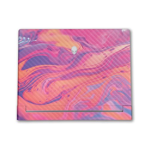 Carbon Fiber Laptop Skin Compatible with Alienware X16 R2 (2024) - Sunset Flow…