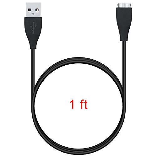 CAVN 2 Pcs (1 FT + 3FT) Replacement Charging Cable Compatible with Fitbit Charge HR Wristband Charger (with 10 Packs Sweat Resistant and Anti-dust Plugs) - Thumbnail 2