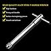 Yosoo Adjustable T-Handle Ratchet Tap Holder Wrench Household Alloy Steel Silver Adjustable T Type One-Hand Ratchet Wrench Adjustable Tap Wrench T-Handle Tap Wrenches (M5-12 Long)