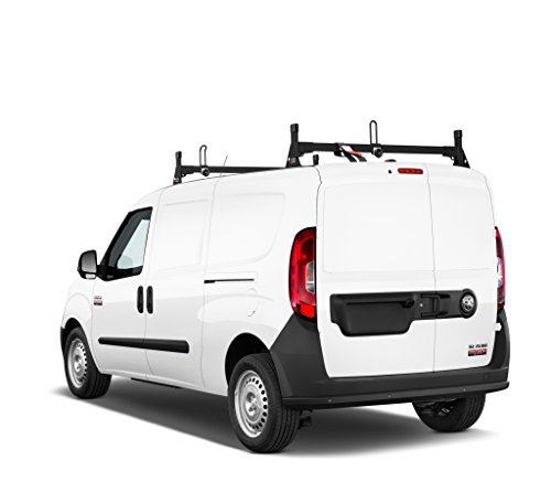 Vantech H1 2 Bar for RAM ProMaster City Steel Ladder roof Rack 2015-On, Black